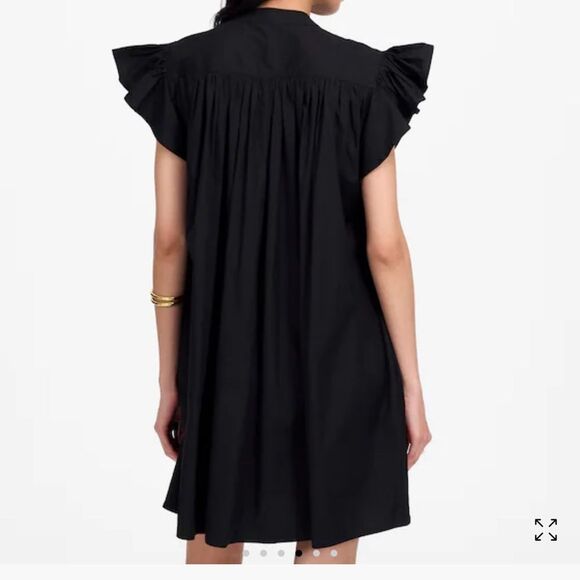 NWT Madewell Dress Flutter Sleeve Button Front Mini M - Picture 3 of 11